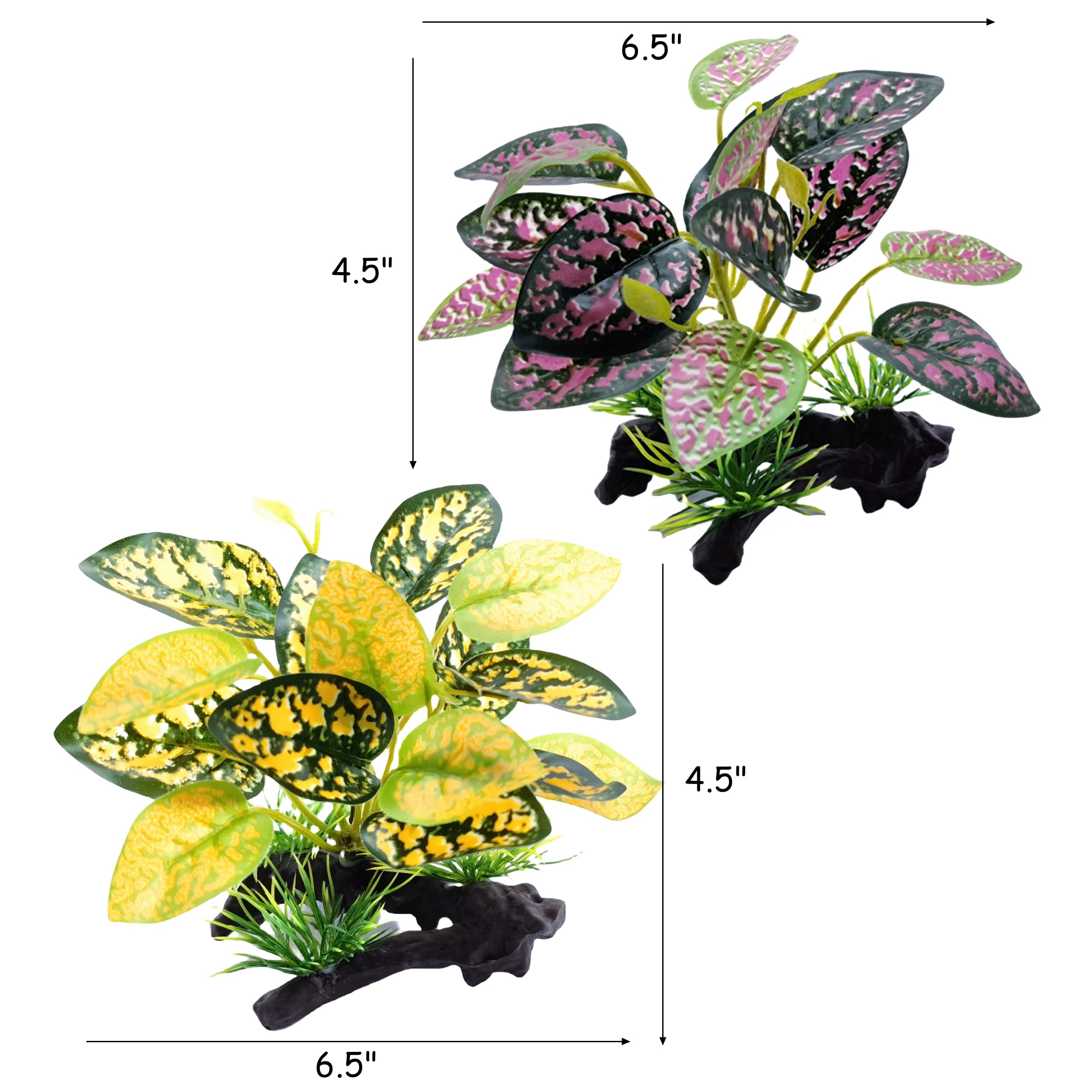 M2cbridge Artificial Fish Tank Plants Aquarium Plastic Plant Aquatic Water Grass Foreground Decor (2PCS Plastic Plants) - Image 2