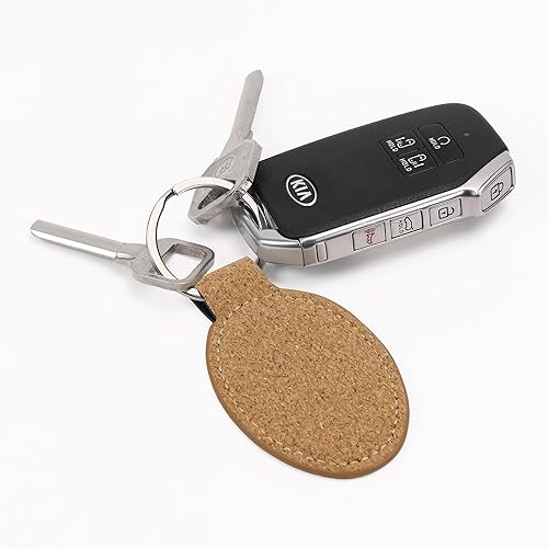 Miniatura 3 de LaserGram Llavero ovalado, tapa de graduación clase de 2023, 2024, 2025, 2026, grabado personalizado incluido (corcho)