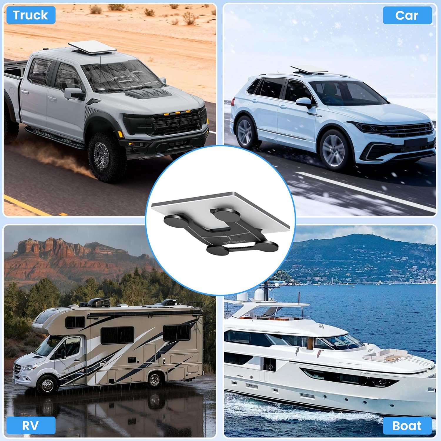 Starlink Mini Mount, 200lbs Heavy Duty Starlink Mini Magnetic Mount with Adjustable Magnets Installation Holes, Starlink Mini Protective Cover Case,Starlink Hailproof Liquid Silicone Protective Case