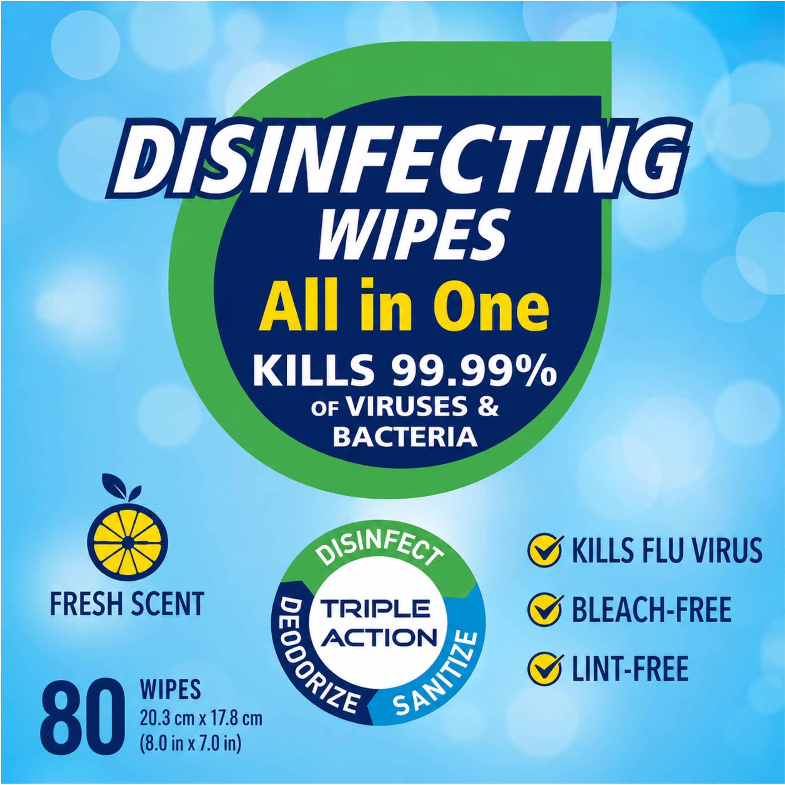 ZYTEC GERM BUSTER | ALL IN ONE DISINFECTING WIPES | 800 PACK