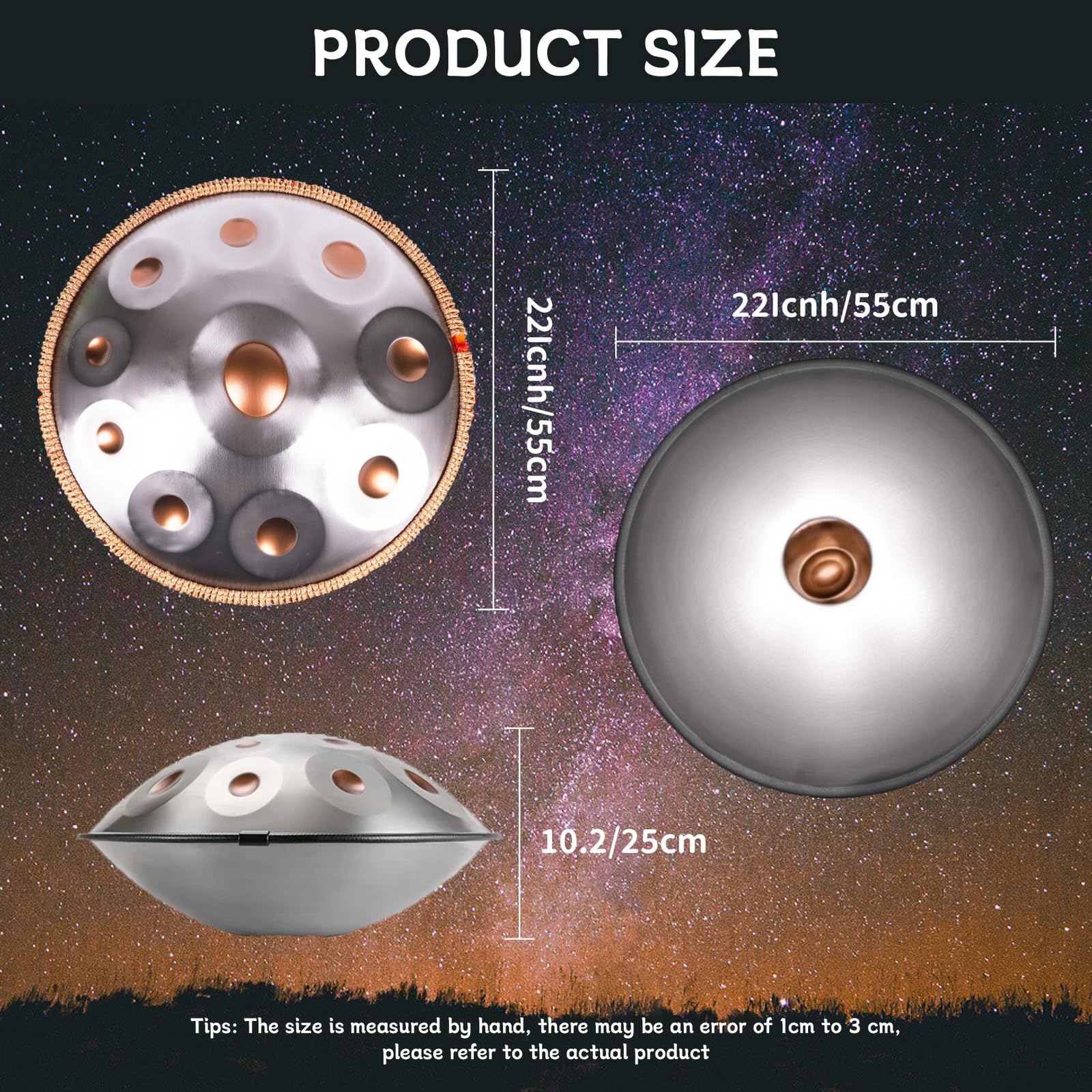 未使用◎handpan 432Hz 10ノート スチールドラム ハンドドラム Amazon | KoKoty ハンドパンドラム楽器、432hz ハンドパンニ短調