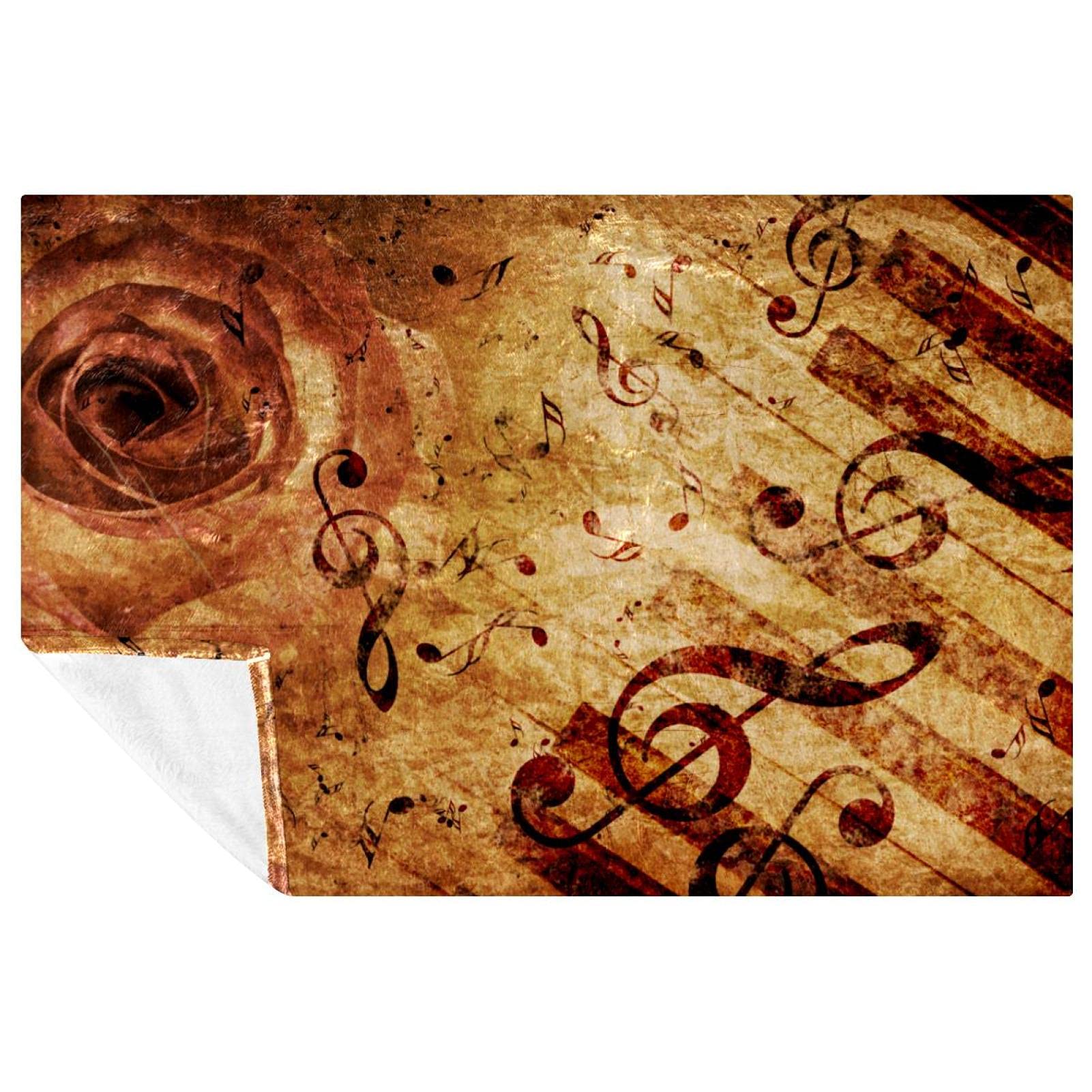 Couverture notes de musique marron pour en finir avec les plaids rêches