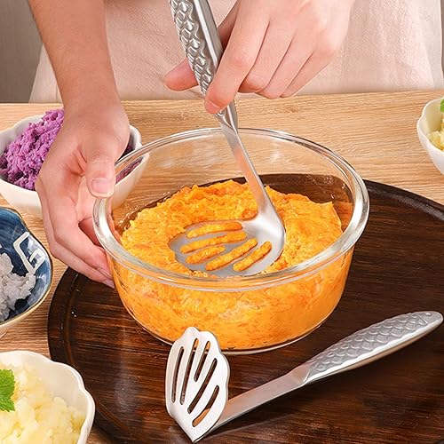 Miniatura 2 de Vegetable Masher With Comfort Handle Professional Grades 304 Stainless Steel Potato Press Practical Kitchen Utensils Baby Food Maker Stainless Steel
