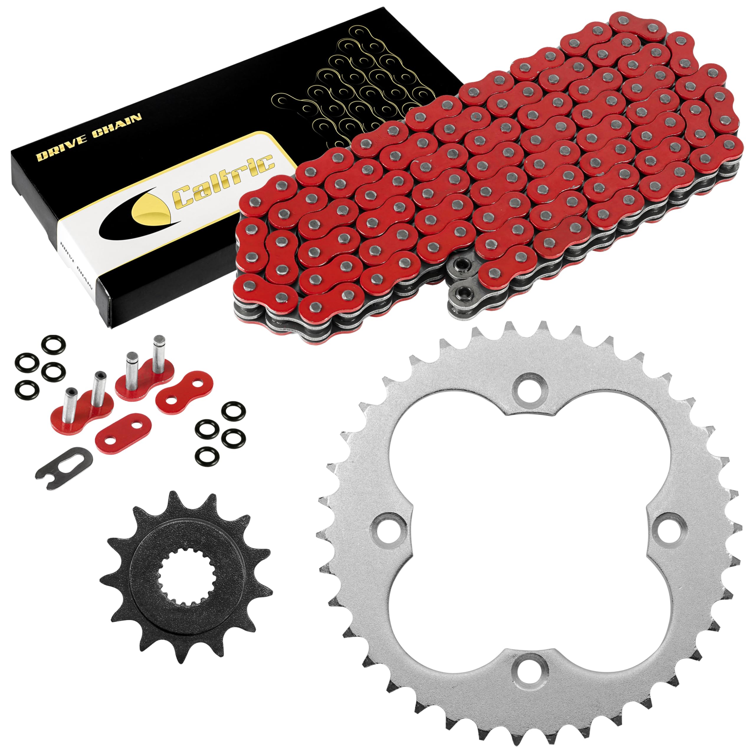 Amazon.com: Caltric Red O-Ring Drive Chain & Sprockets Kit