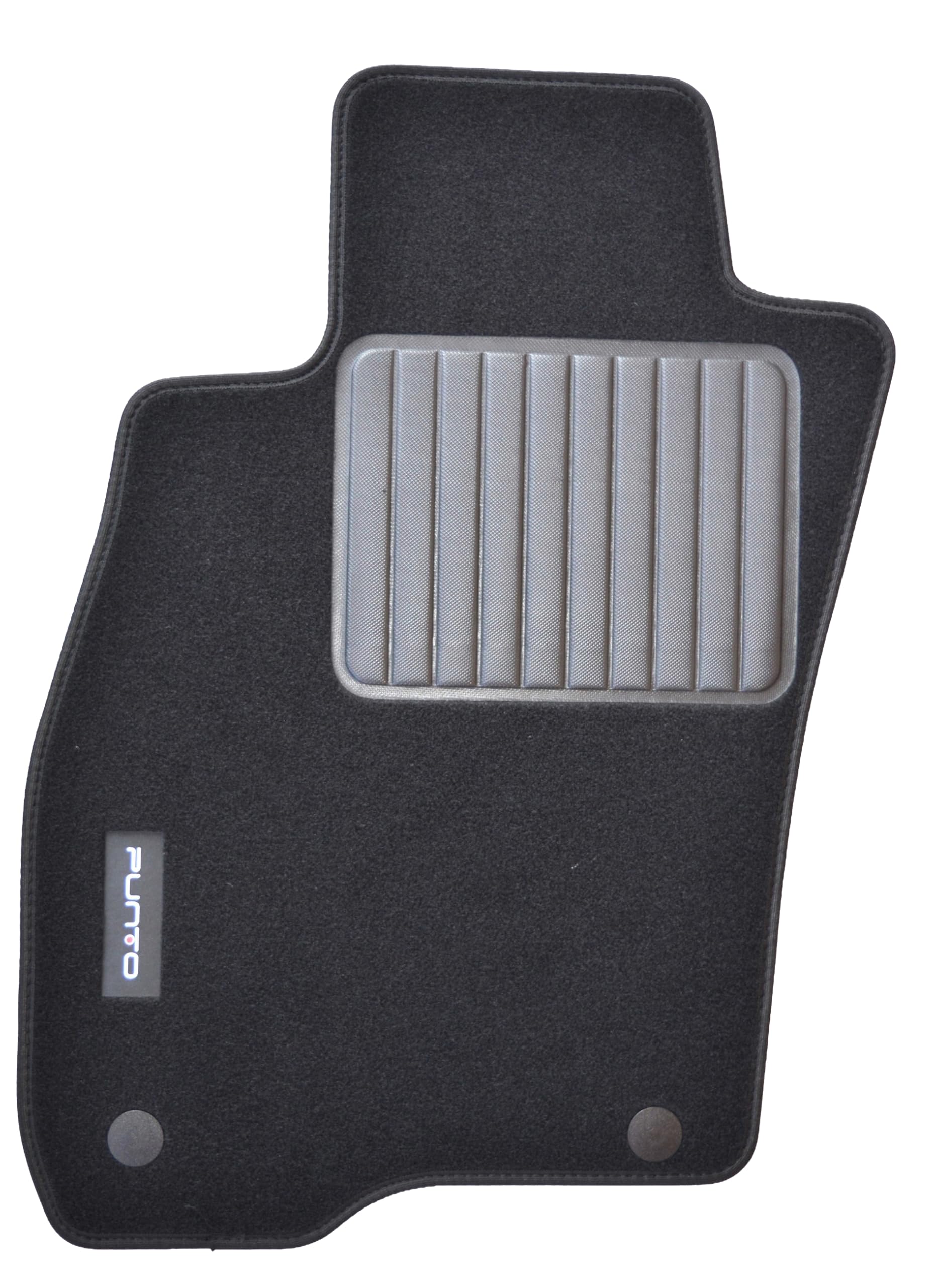 Tappetini Per Fiat Grande Punto, Con Logo Ricamato 1 o 2 Pin Di Sicurezza, Alta Qualità, Made In Italy.