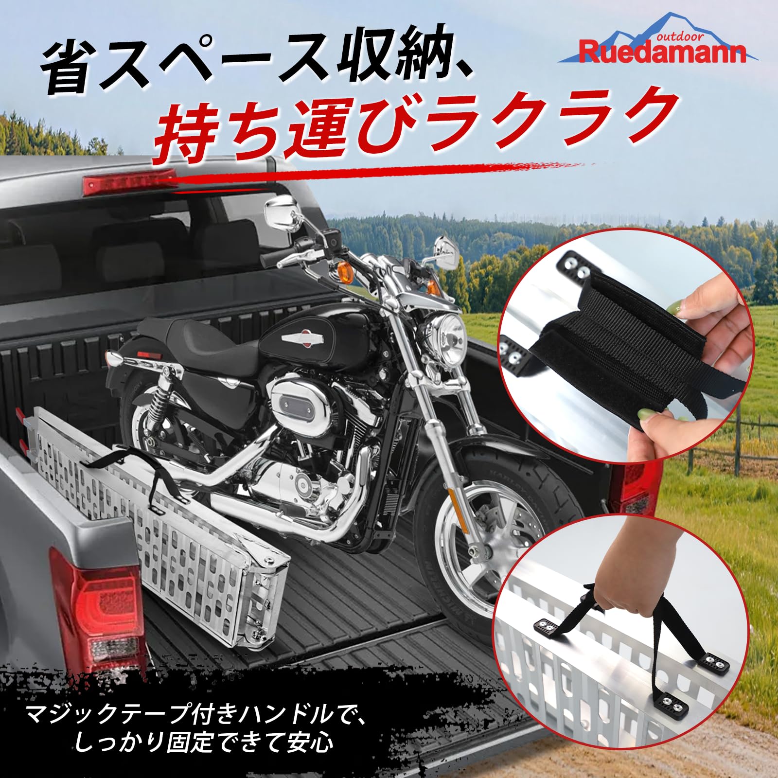 Amazon.co.jp: Ruedamann アルミラダーレール 2本セット 長さ222.5cm