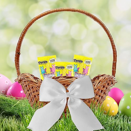 Miniatura 4 de Cesta de Pascua y caramelo de caza de huevos, anillos de piruleta Peeps 2025, ventosas con sabor a malvavisco envueltas individualmente (paquete de