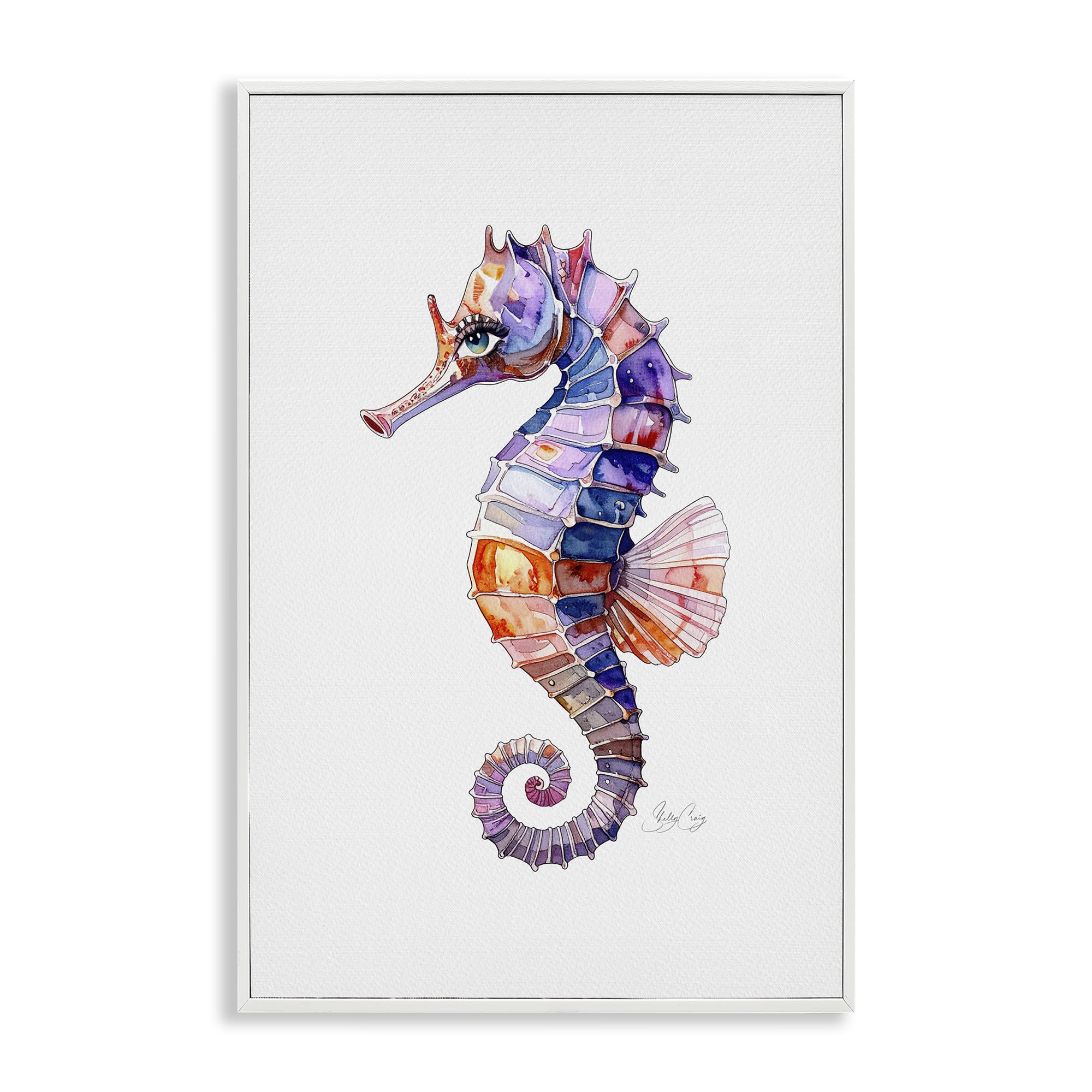'Sea Whisper Seahorse'| Framed Giclee Art
