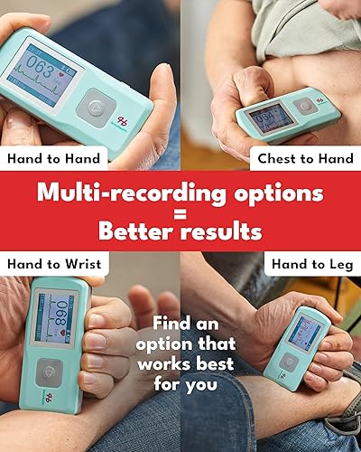 Miniatura 3 de Monitor de frecuencia cardíaca portátil ECG - Captura métricas de ECG cardíaco  Independiente con pantalla LCD vibrante y amplio almacenamiento