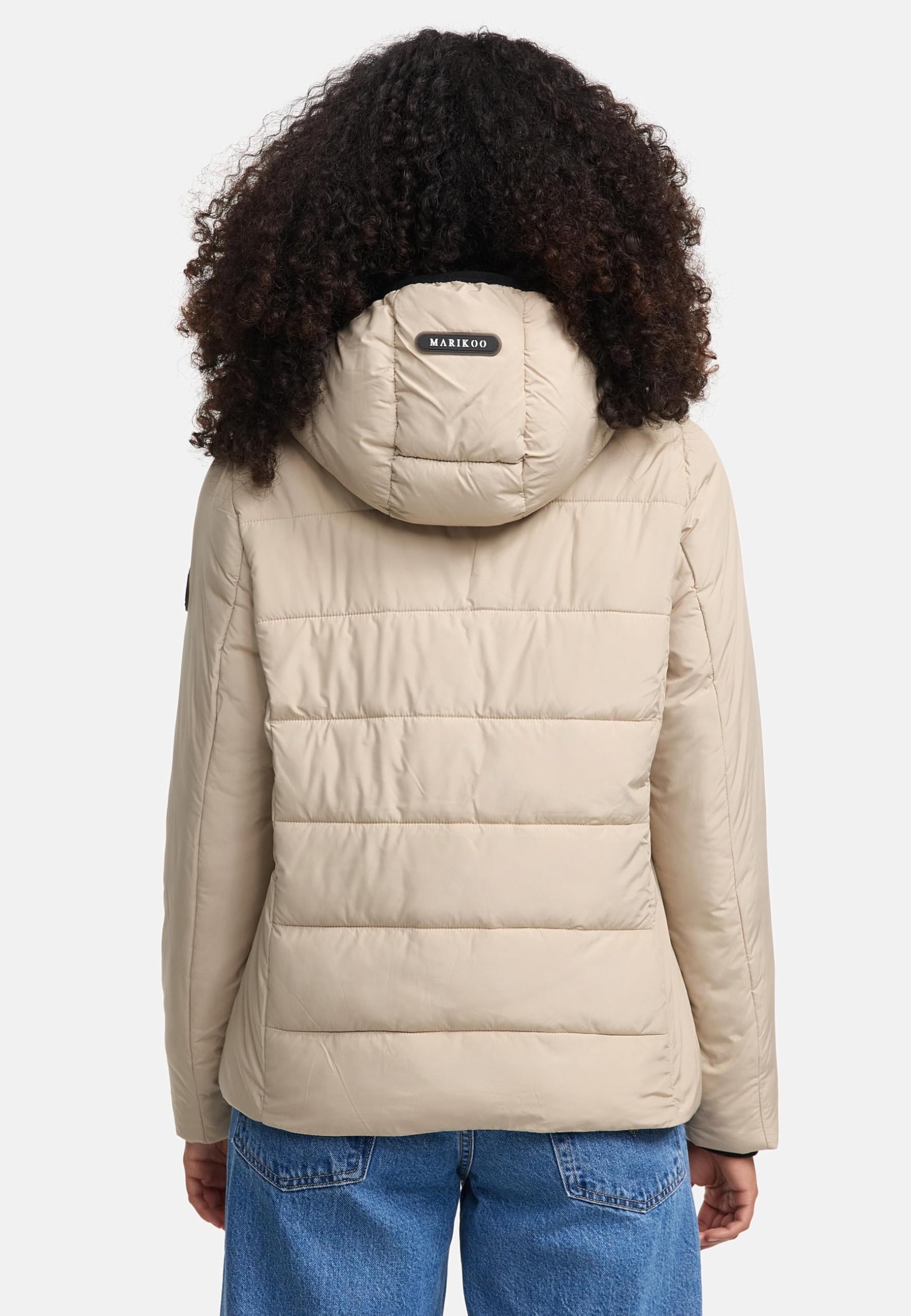 MARIKOO Basic Damen Steppjacke kurz mit Kapuze Radaa 16 XS-6XL