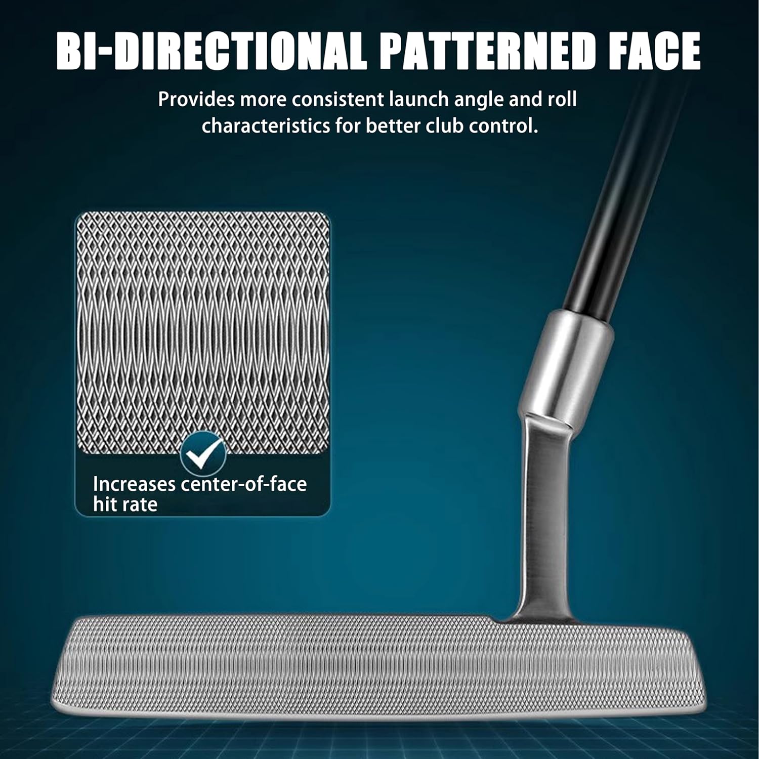 PGM Golf Putter, Self-Standing Design with Low Center of Gravity & High MOI, High Forgiveness Putter with Alignment Aid for Superior Control on Uneven Lies, Right Handed for Adults