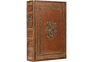 DROFELY Decorative Book Box: Embossed Leather, Vintage Charm for Storage and Display