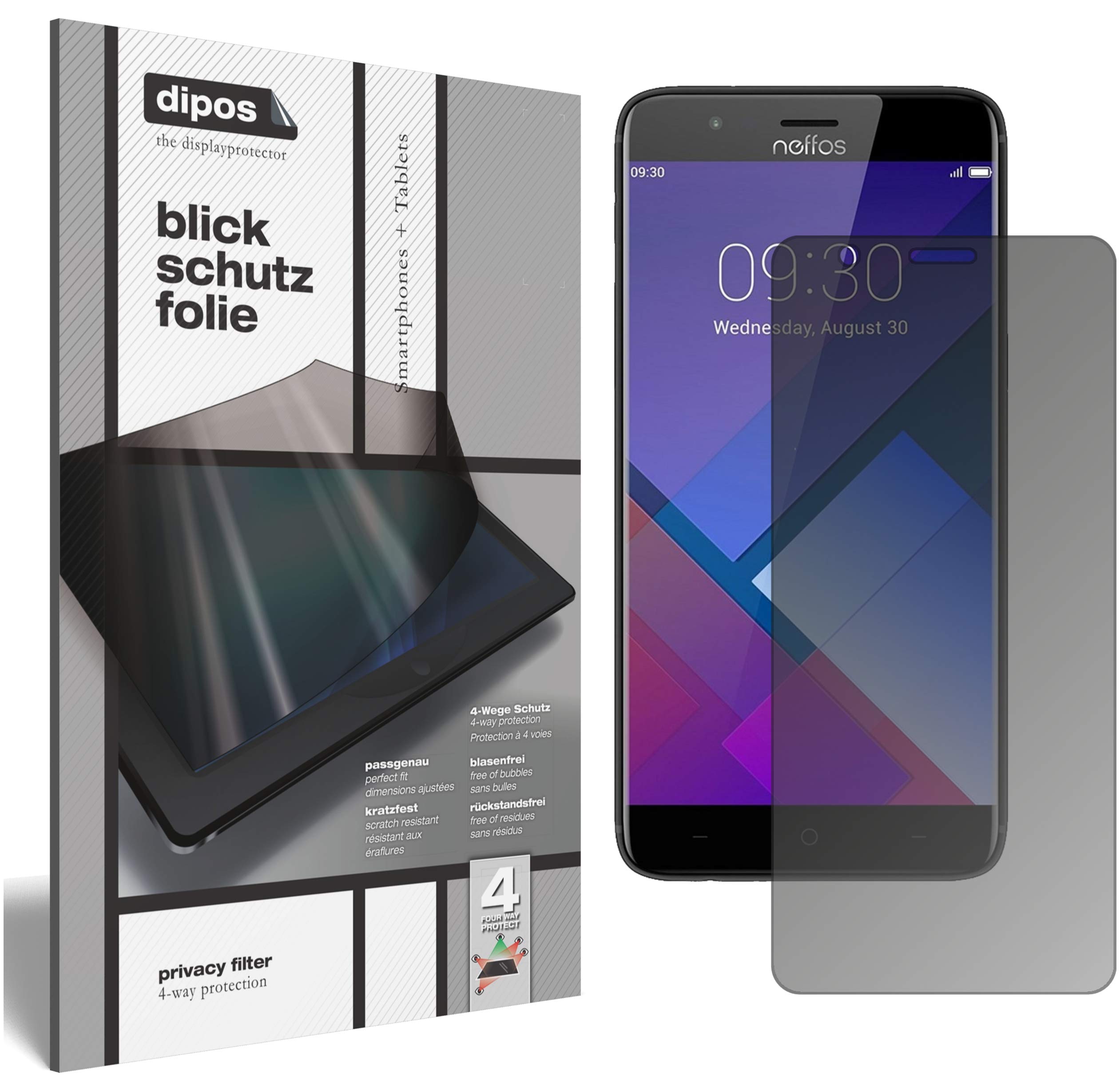 Dipos 6x Pellicola Protettiva In Cristallo Per TP-Link Neffos C9A - Protezione Schermo HD Anti Graffio, Made In Germany (Senza Bolle) - 4