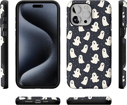 Vista 497 de Casely Funda para iPhone 15 Pro Max Jardín Secreto Flores mixtas Funda atrevida Compatible con MagSafe y botón de acción Secret Garden