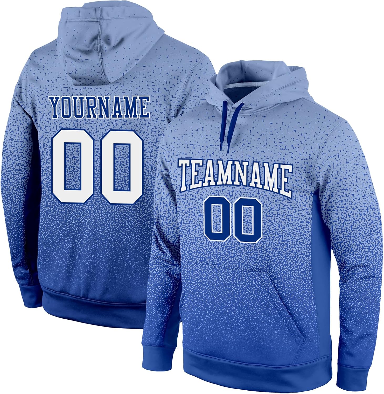 Custom Baseball Gradient Hoodie Stitched Personalized Pullover Hooded Sweatshirt Sports Team Jerseys for Adult Youth