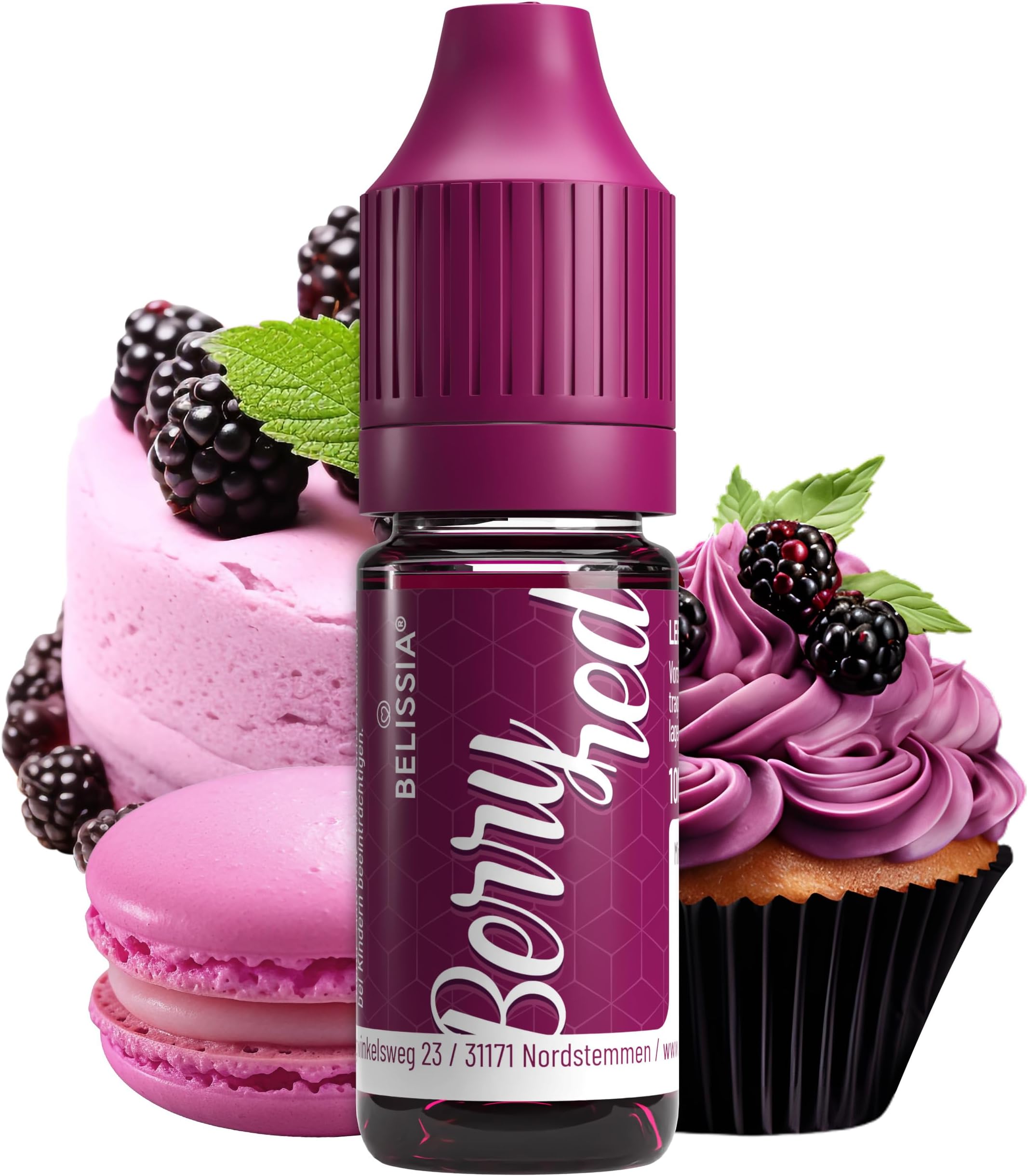 Belissia food colouring berry - 10ml liquid & highly concentrated - food-safe food colouring for baking, cooking, fondant & DIY - vegan, strong colouring, neutral taste