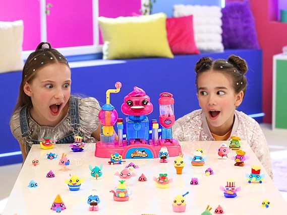 Snackipoos スクイッシュファクトリープレイセット – 子供用DIYスクイッシーメイキングキット 専用Axolotl'Poos4個、アクティビティステーション3個、Squishfettiカスタマイズ&プレミアムゴールドモールド付き