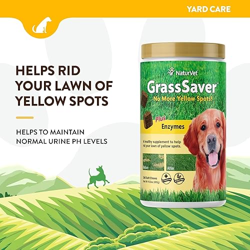 Miniatura 2 de NaturVet Suplemento GrassSaver para perros Suplemento saludable para ayudar a librar tu césped de manchas amarillas Combinación sinérgica