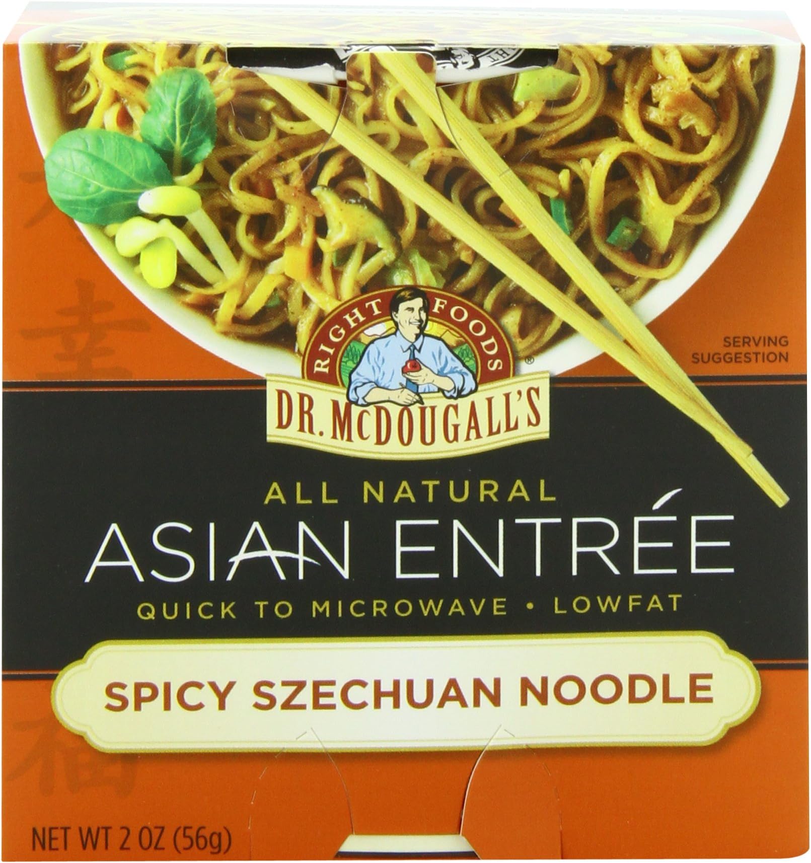 Dr. McDougall's Right Foods Asian Entree, Spicy Szechuan Noodle, 2-Ounce Packages (Pack of 6)