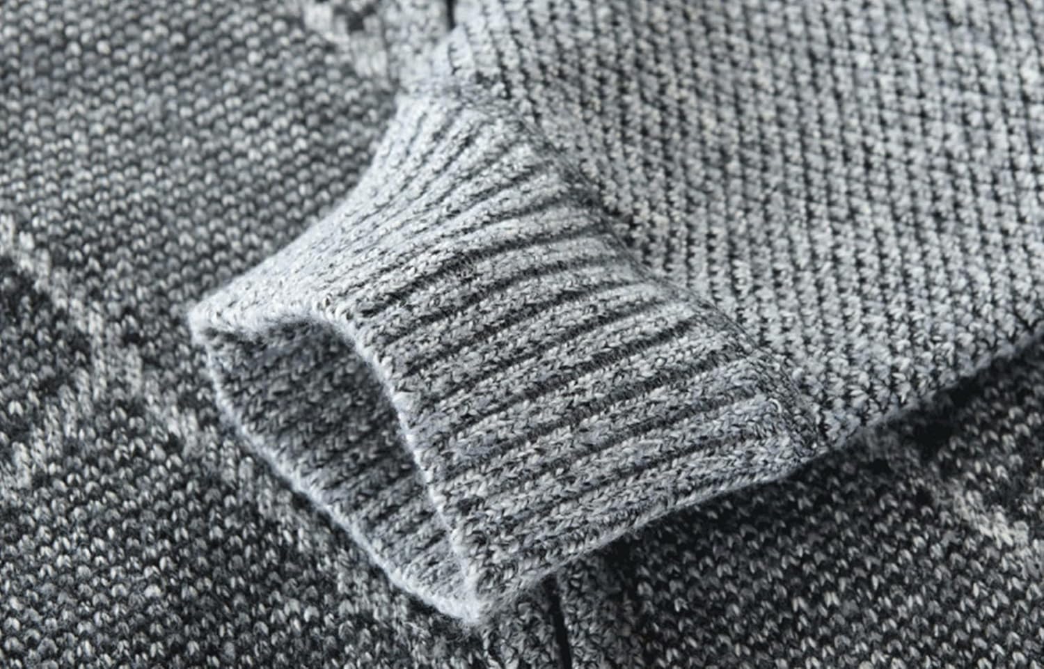 VtuAOL Men's Cardigan Sweaters Casual Full Zip Sweaters Knitted Cardigan with Pockets - Image 5