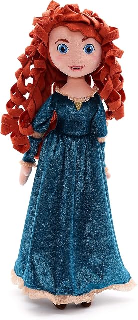 Disney Pixar Brave Merida Soft Toy Doll, 48cm/18, Princess Doll Features Embroidered Facial Characteristics, Curly Hair and Iconic Velvet Dress, Suitable for All Ages