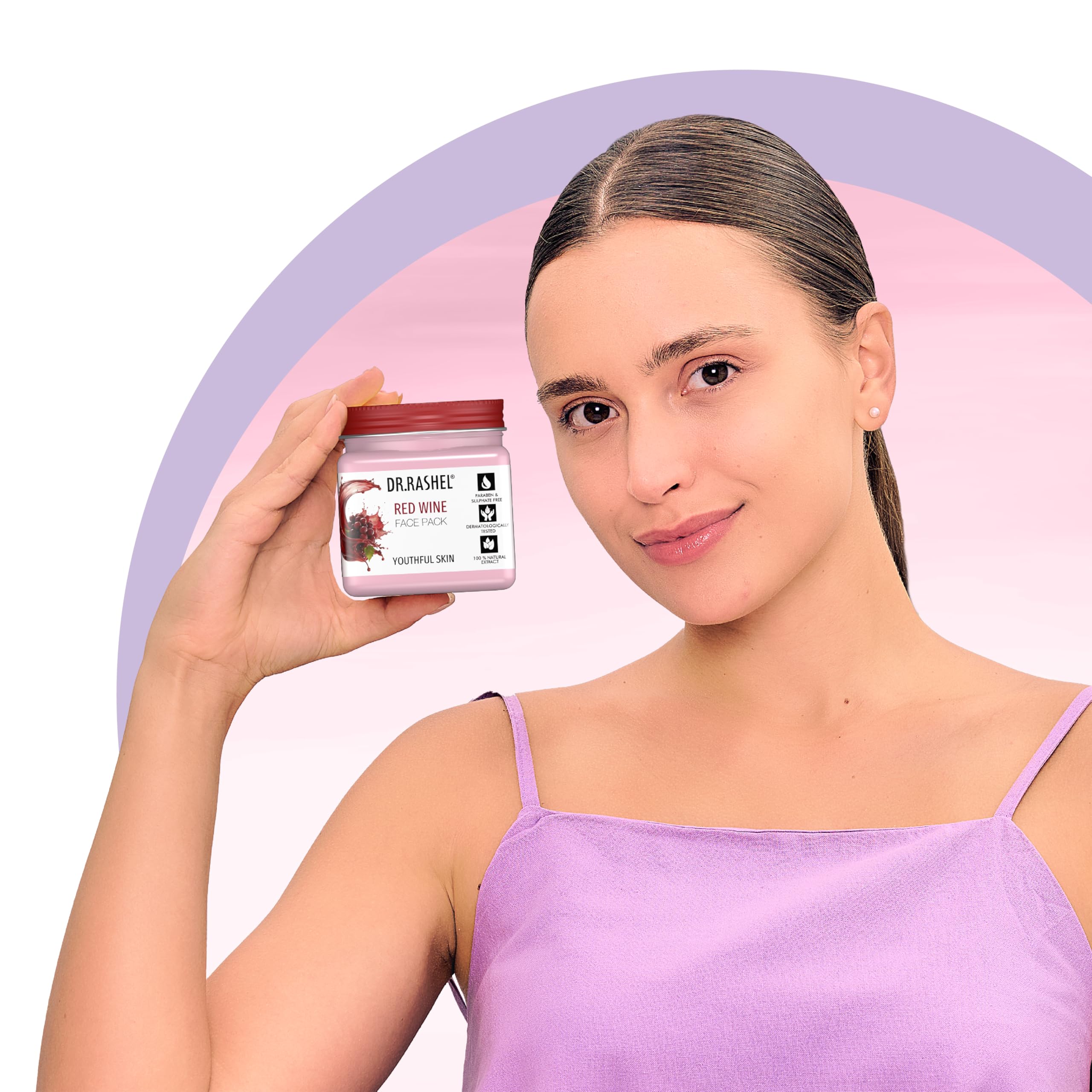 DR.RASHEL Red Wine Scrub | Natural Exfoliating Face & Body Scrub | With Antioxidants | For Youthful Glow | Paraben-Free | Anti-Aging Formula | 380 ml - Image 3 thumbnail