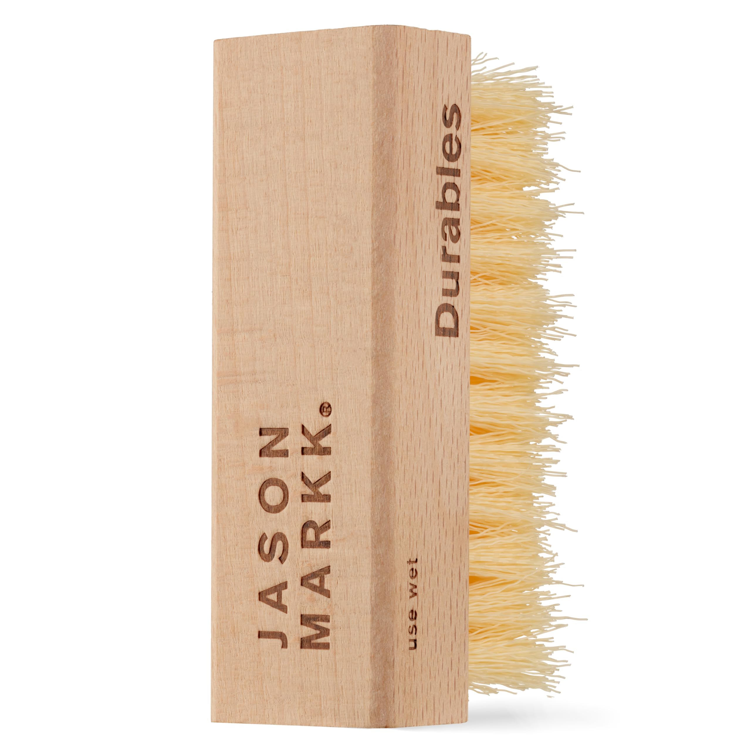 Jason Markk Standard Cleaning Brush - Handcrafted Wood Handle - Synthetic Bristles - Tough on Stubborn Stains & Dirt on Midsoles - Great for All-Around Shoe Cleaning - Works on Most Materials