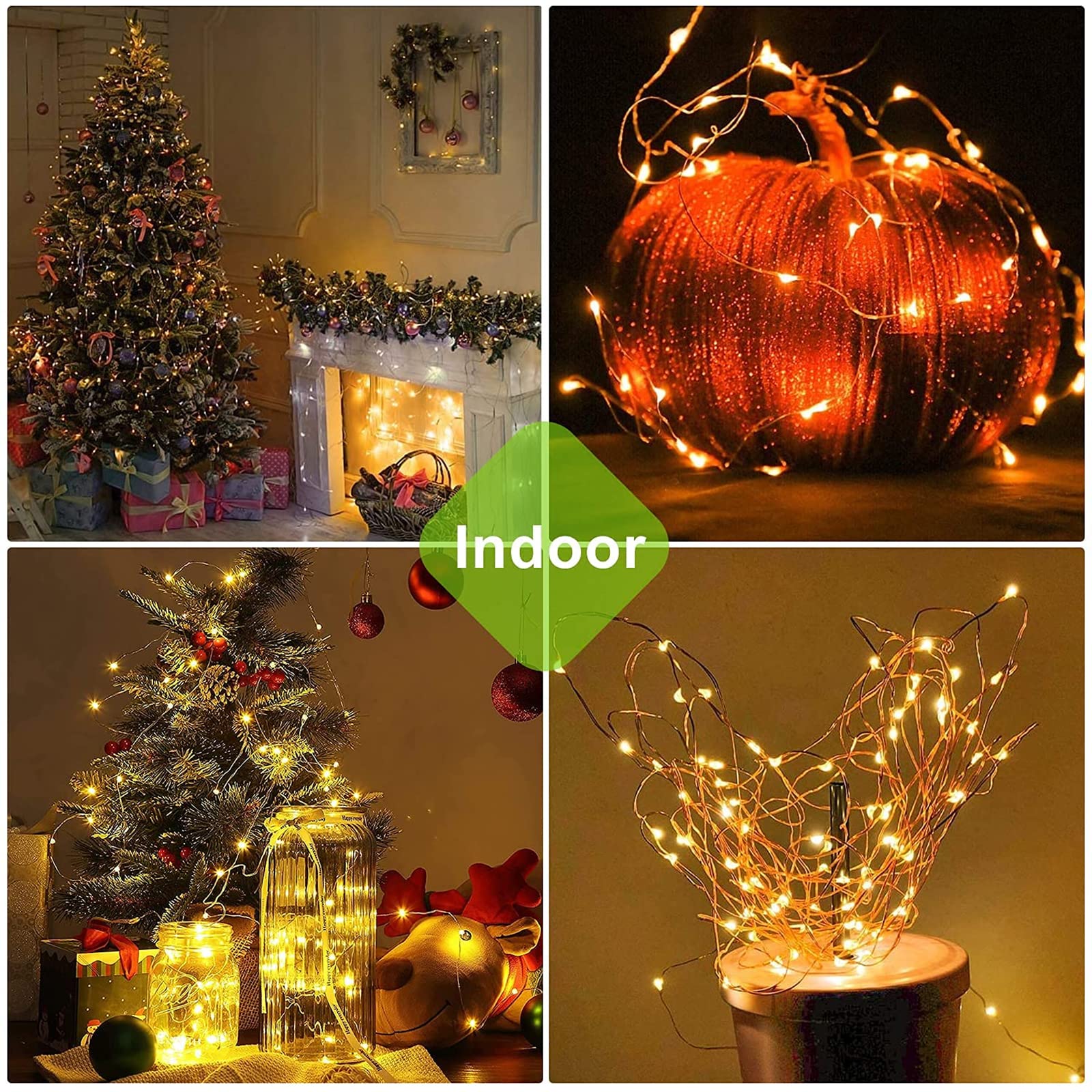 AUOPLUS LED Solar Fairy Lights Outdoor Waterproof, Remote Control Solar Powered String Lights with 13 Modes & Type C Charging - Image 3