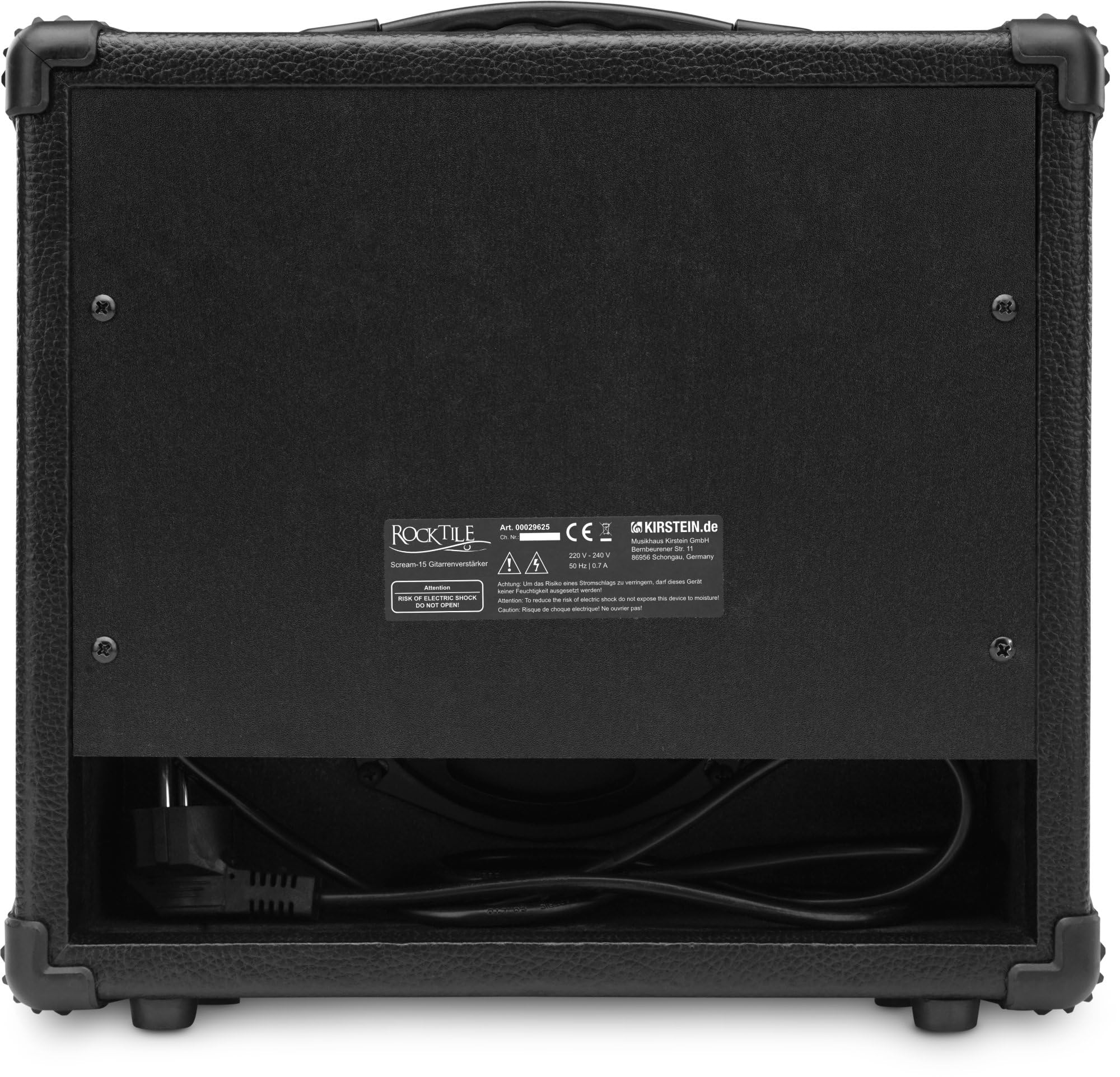 Rocktile Scream 15 Amplificatore per chitarra Mini combo 15 watt 2 canali AUX equalizzatore 3 bande cuffie