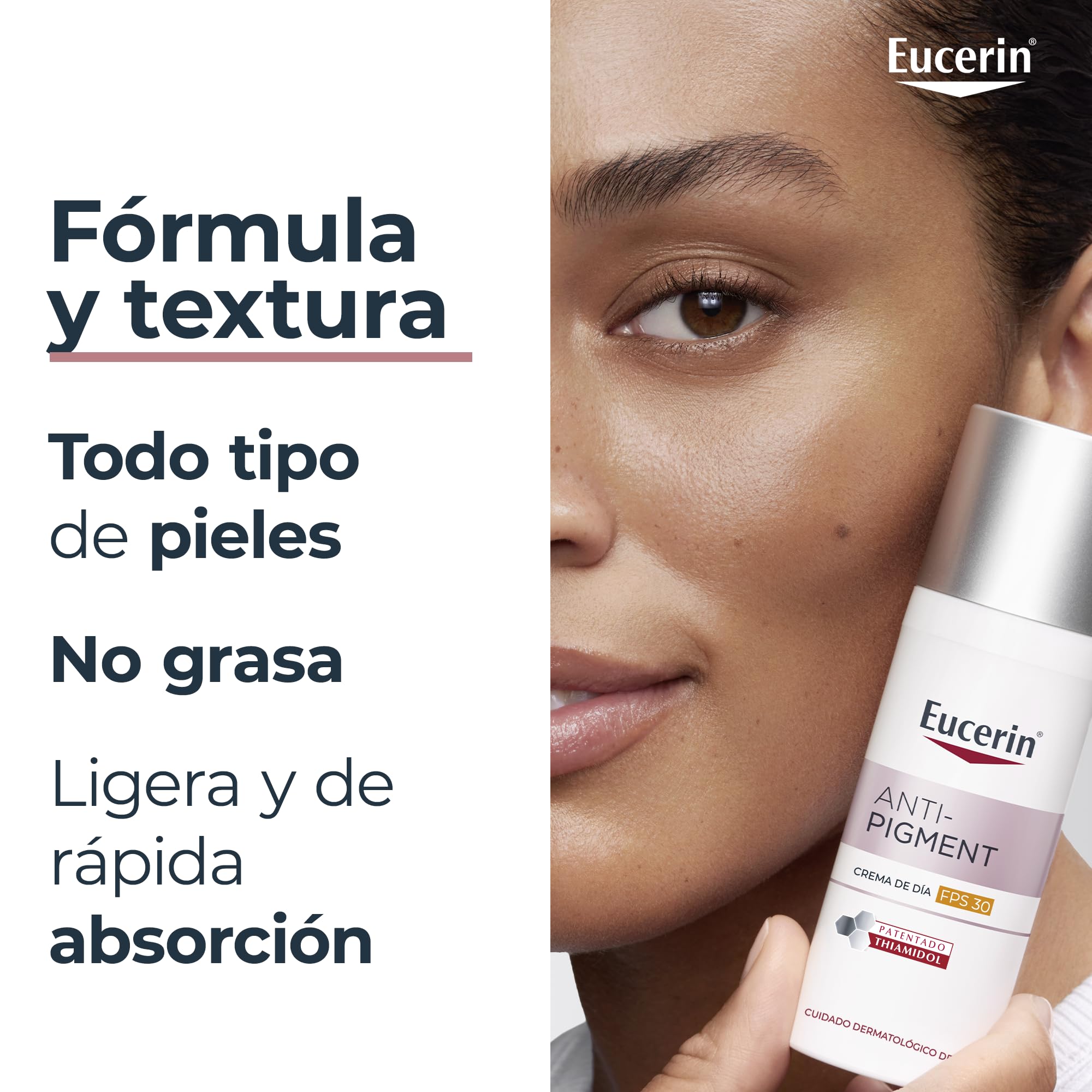 Eucerin Anti-Pigment Crema de Día con FPS 30 (50 ml), crema antimanchas para una piel más uniforme y radiante, con filtros UV y Thiamidol, hidratante facial para todo tipo de pieles