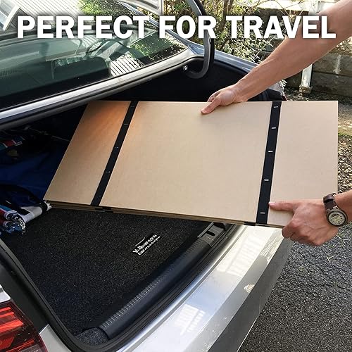 Miniatura 7 de Tabla plegable para cama base tapizada tamaño twin color café  por DMI