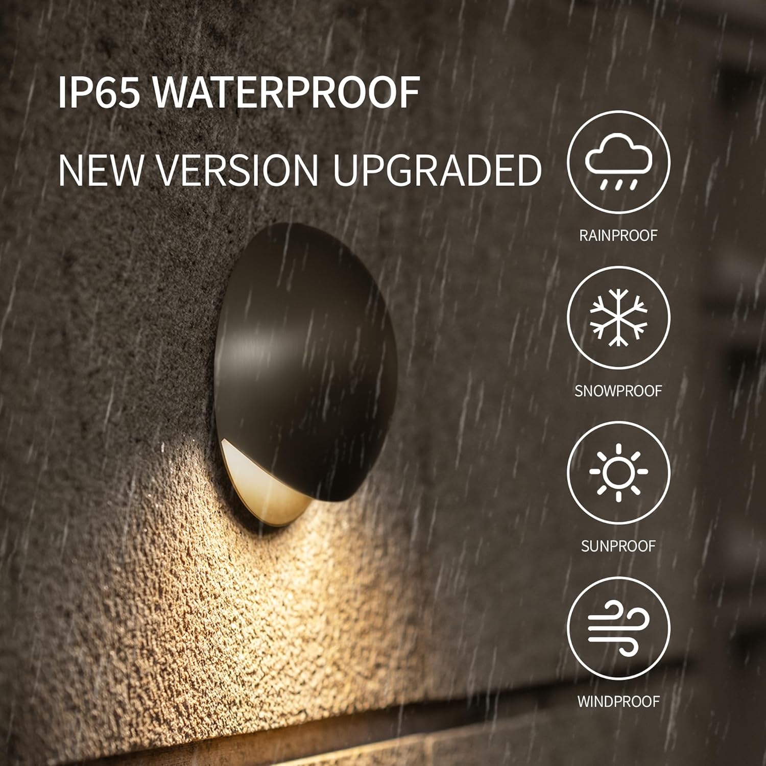 Waterproof Wall Sconces 7W LED Wall Light Brushed Nickel Wall Lamp for Indoor/Outdoor, Wall Lights for Living Room Bedroom Porch, 3000K Warm White