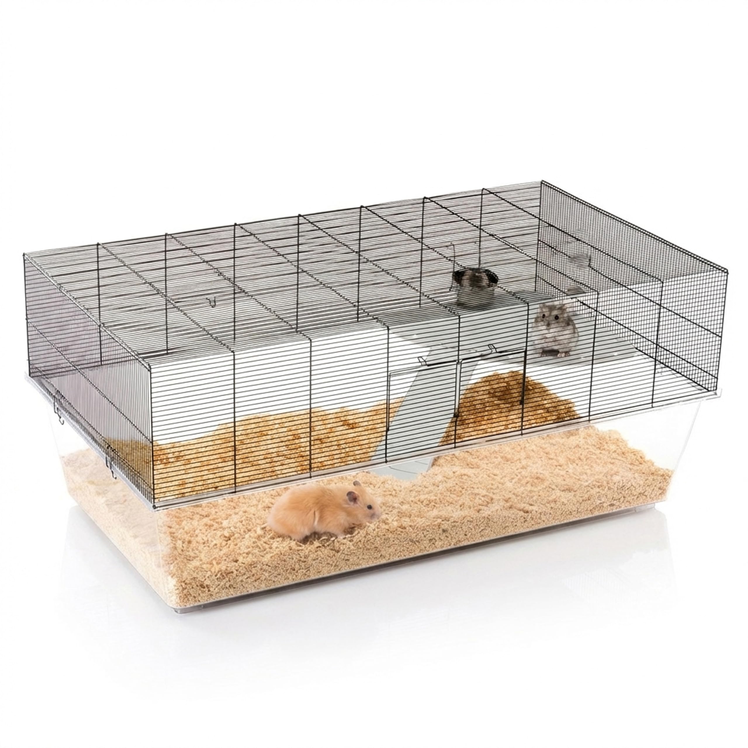 Cage pour hamsters Ferplast Glassy 120 habitat familial panoramique pour souris et gerbilles