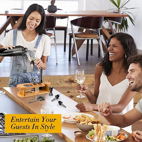 Miniatura 6 de Juego de coctelera con soporte, juego de herramientas de barra de acero inoxidable de 12 piezas con todos los accesorios esenciales, juego de