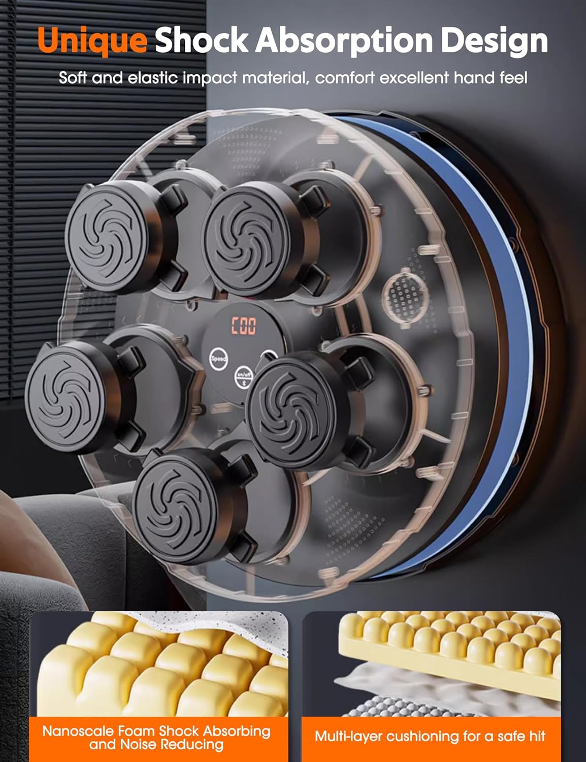 Music Boxing Machine for Adults, 2025 New Bluetooth Music Punching Machine with Gloves, Wall Mounted Boxing Training Target,9 Modes & 9 Speed Boxing Equipment for Gym Home,Office