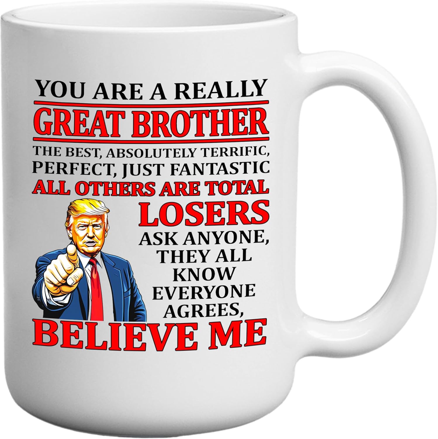 Funny Best Brother Sarcastic Coffee Mug Novelty Cup Great Gift Idea For Him (Brother) - Image 2