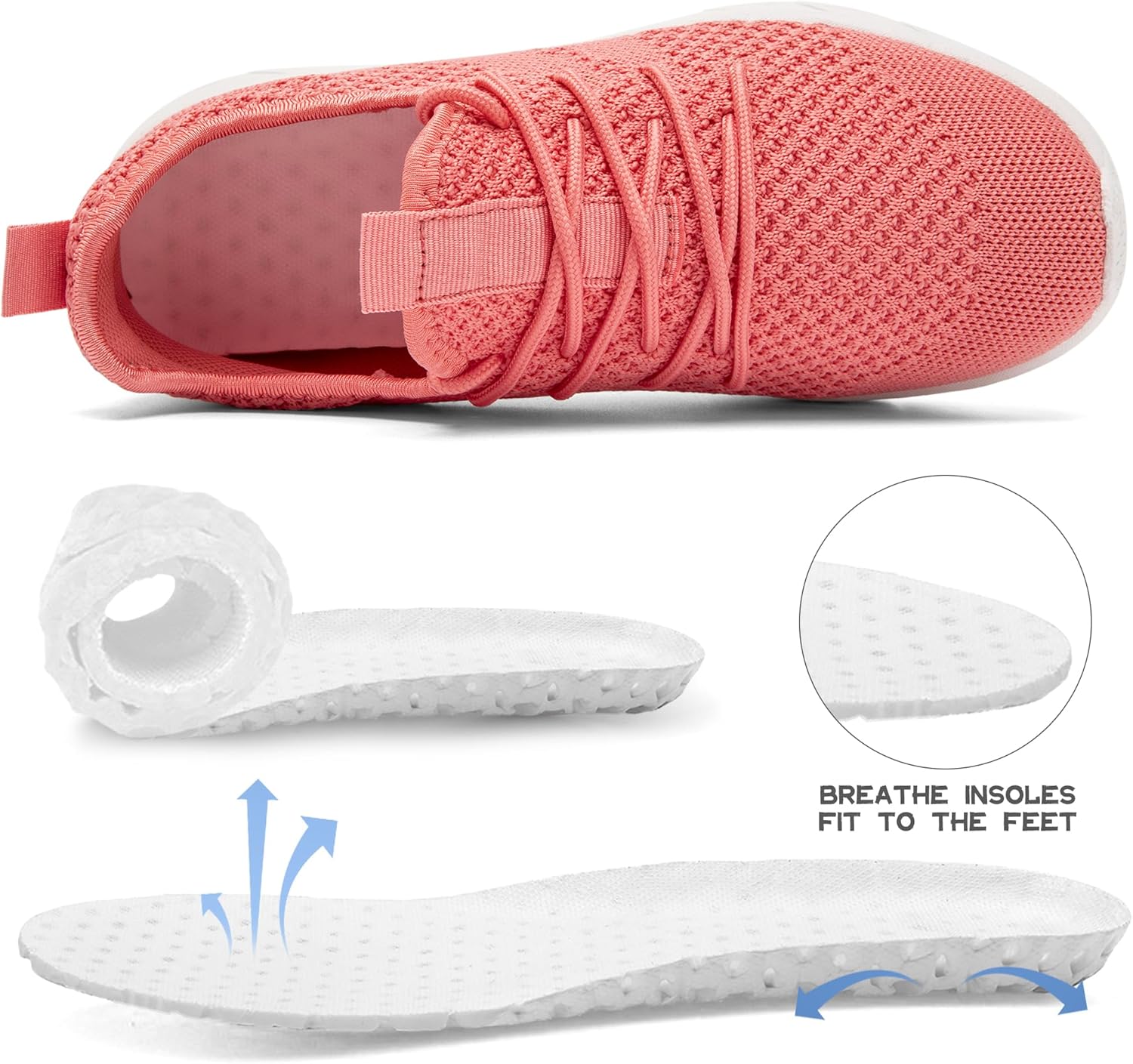 Running Shoes for Men Women Slip on Unisex Walking Tennis Non-Slip Work Shoes Lightweight Breathable Athletic Workout Gym Sneakers Casual Fashion Sneakers