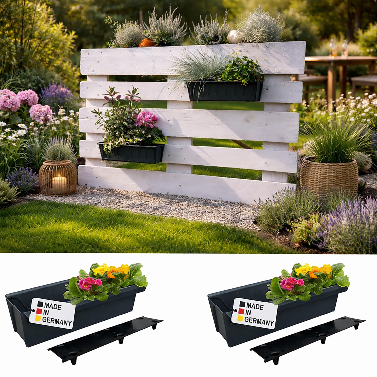 BURI Euro-Paletten Blumenkästen-Einsätze Product Description