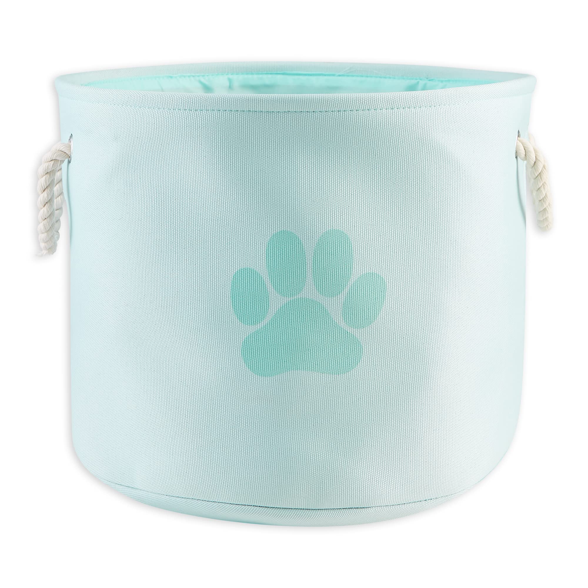 Bac de rangement pliable motif empreintes de pattes pour accessoires et jouets de chien