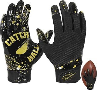 GIAMZONP Super Sticky Football Receiver Gloves for Kids, Youth & Adults - Strong Grip, Durable, Breathable Fit