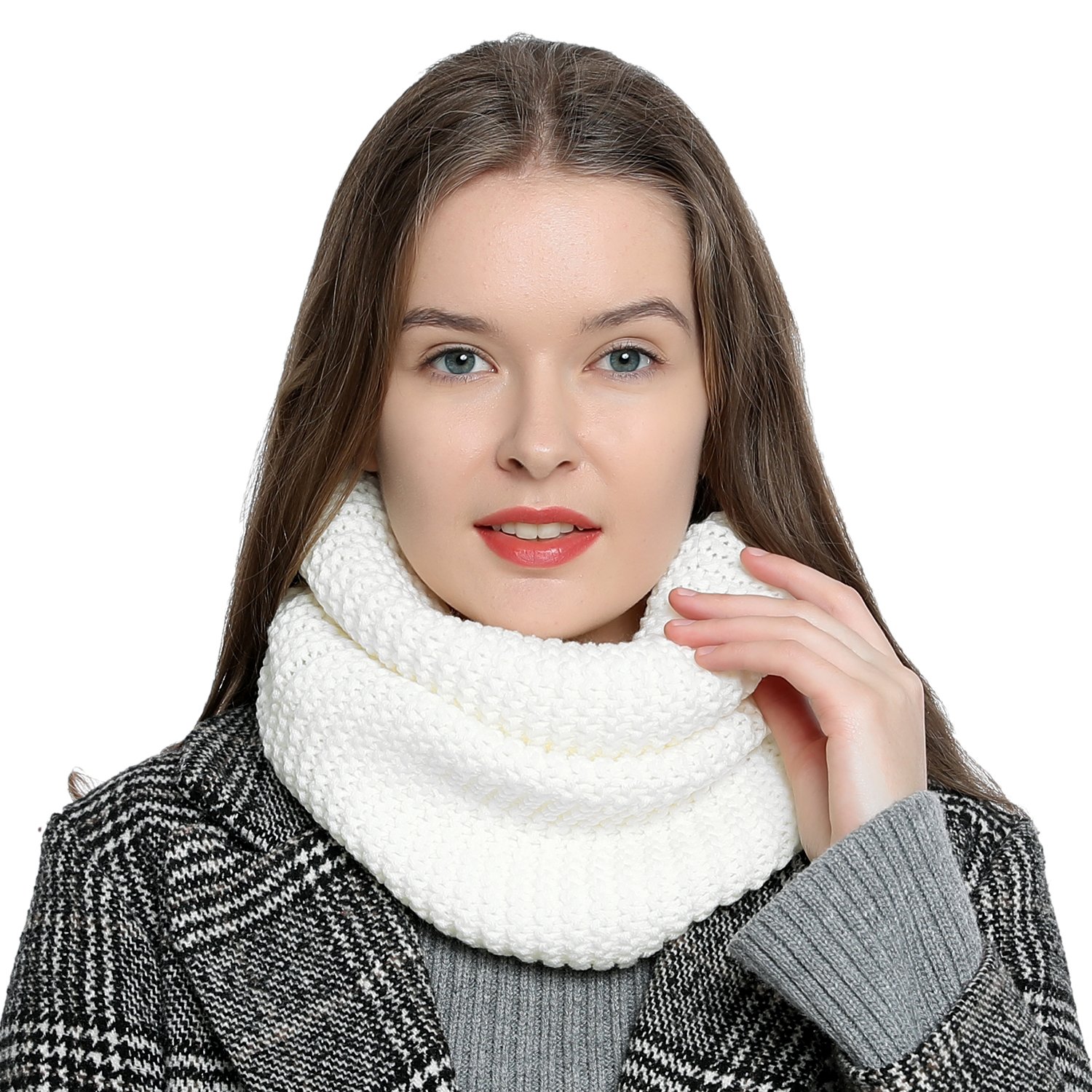 DonDon Loop Schal Damen Winter Schlauchschal Winterschal Rundschal weich und warm