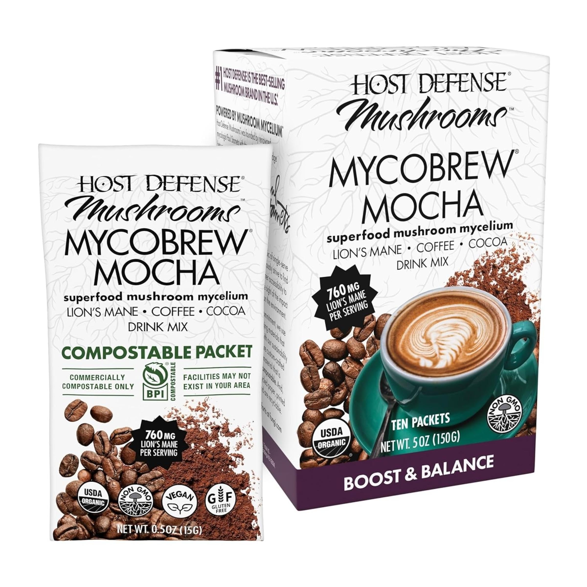 Amazon.com : Host Defense MycoBrew Mocha - Mocha Drink Mix