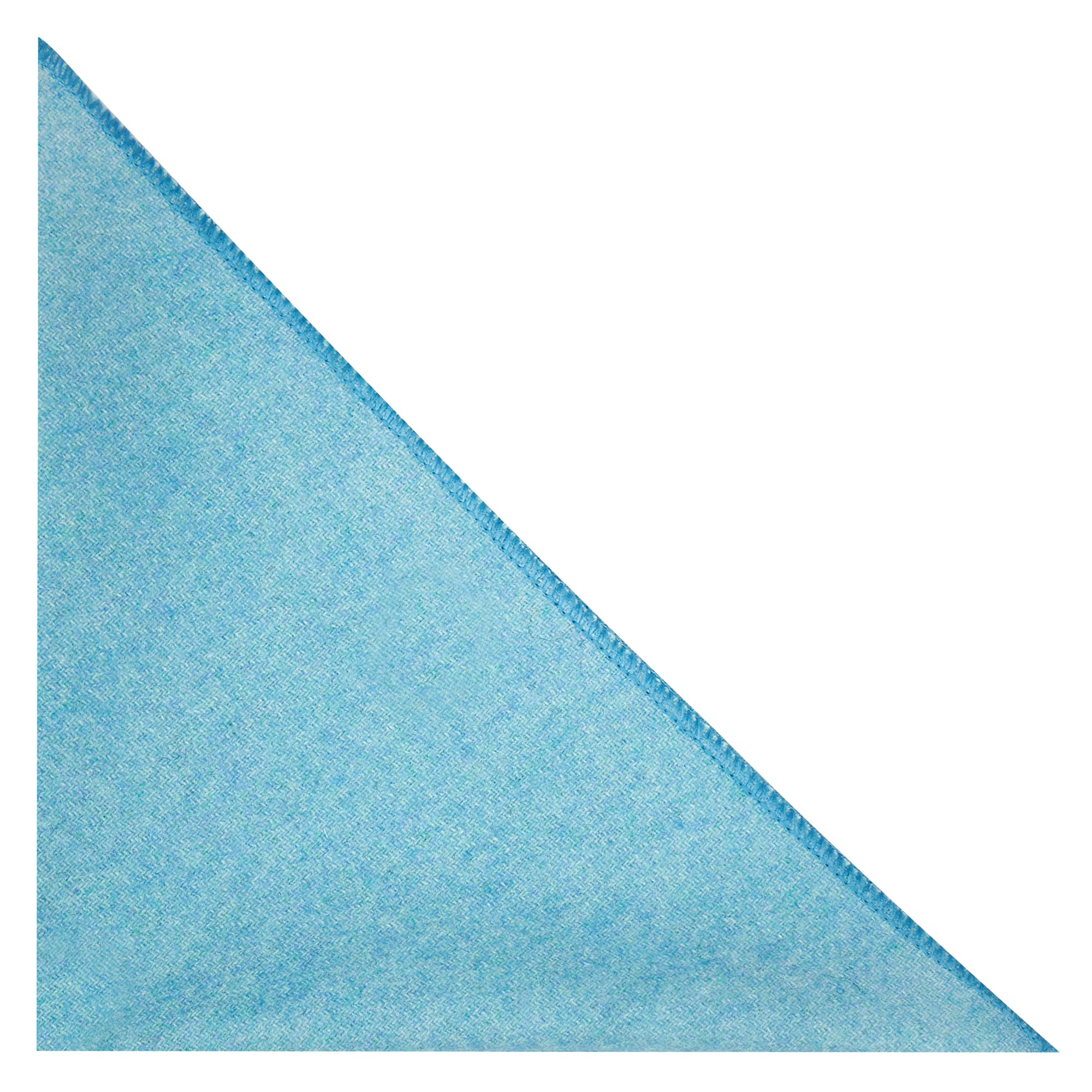 King & Priory Maya Blue Donegal Tweed Pocket Square, Handkerchief, Tweed