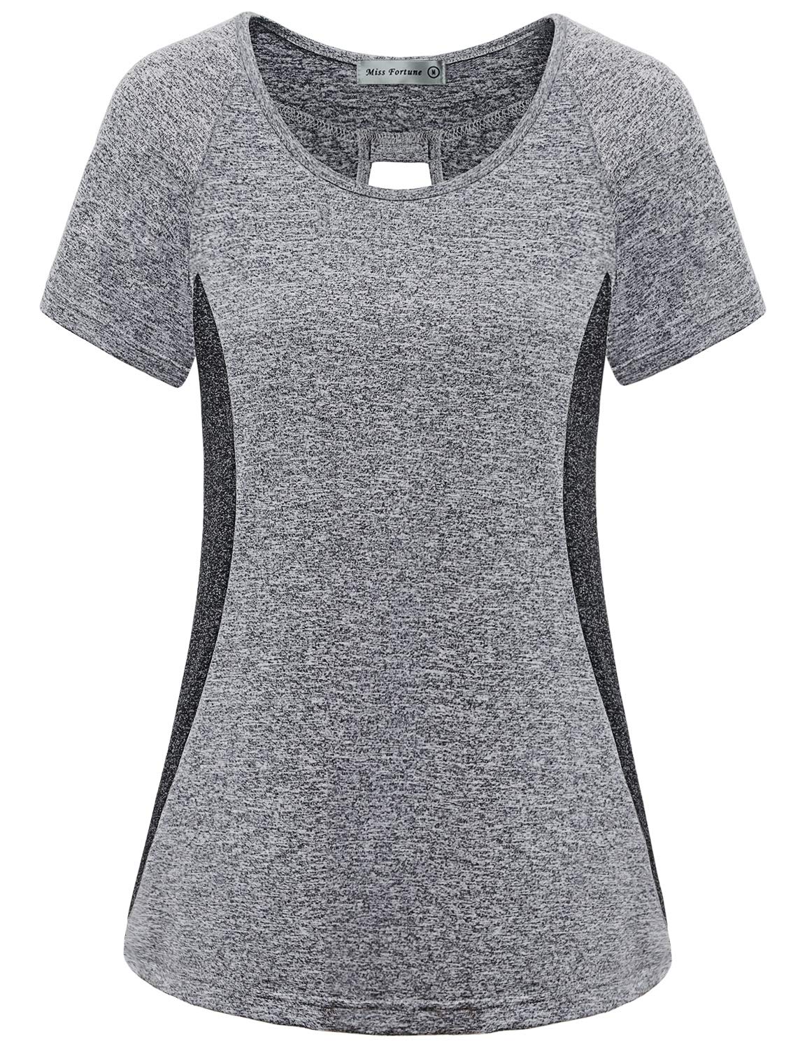 MISS FORTUNEMISS FORTUNE Active Wear Yoga Top Cool Dry Workout Shirt Exercise Clothes