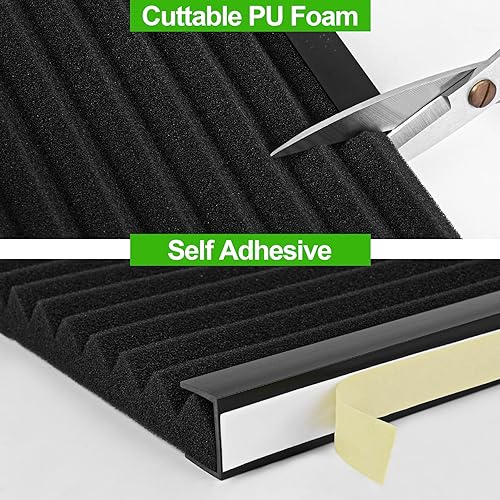 Miniatura 10 de Paneles laterales de aislamiento de espuma para aire acondicionado de ventana, kit de aislamiento de paneles laterales de CA con marcos en forma de