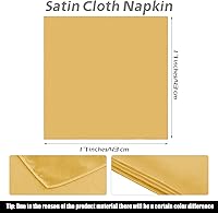 Vista 2 de MCEAST Juego de 8 servilletas de tela de satén y servilleteros, servilletas de tela suave y servilleteros para bodas, cenas de cumpleaños, reuniones
