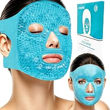 ZN&Ouml;CUET&Ouml;D Cold Face Eye Mask Ice Pack Reduce Facial Puff, Dark Circles, Hot Cold Compress Pack, Face SPA Gift for Woman Sleeping, Pressure, Headaches, Skin Care, Post Laser Cosmetic Care, Reversible