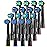 Aoxgao Replacement Heads Compatible with Oral B Electric Toothbrush, 16 Pcs Toothbrush Heads for Oral-b Braun Refill Pro 1000 2000 3000 500 Vitality Genius x (Black)