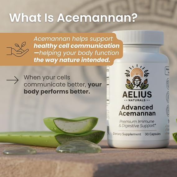 Advanced Acemannan Aloe Vera Supplement for Digestive and Immune Support