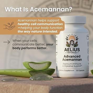 Advanced Acemannan Aloe Vera Supplement for Digestive and Immune Support